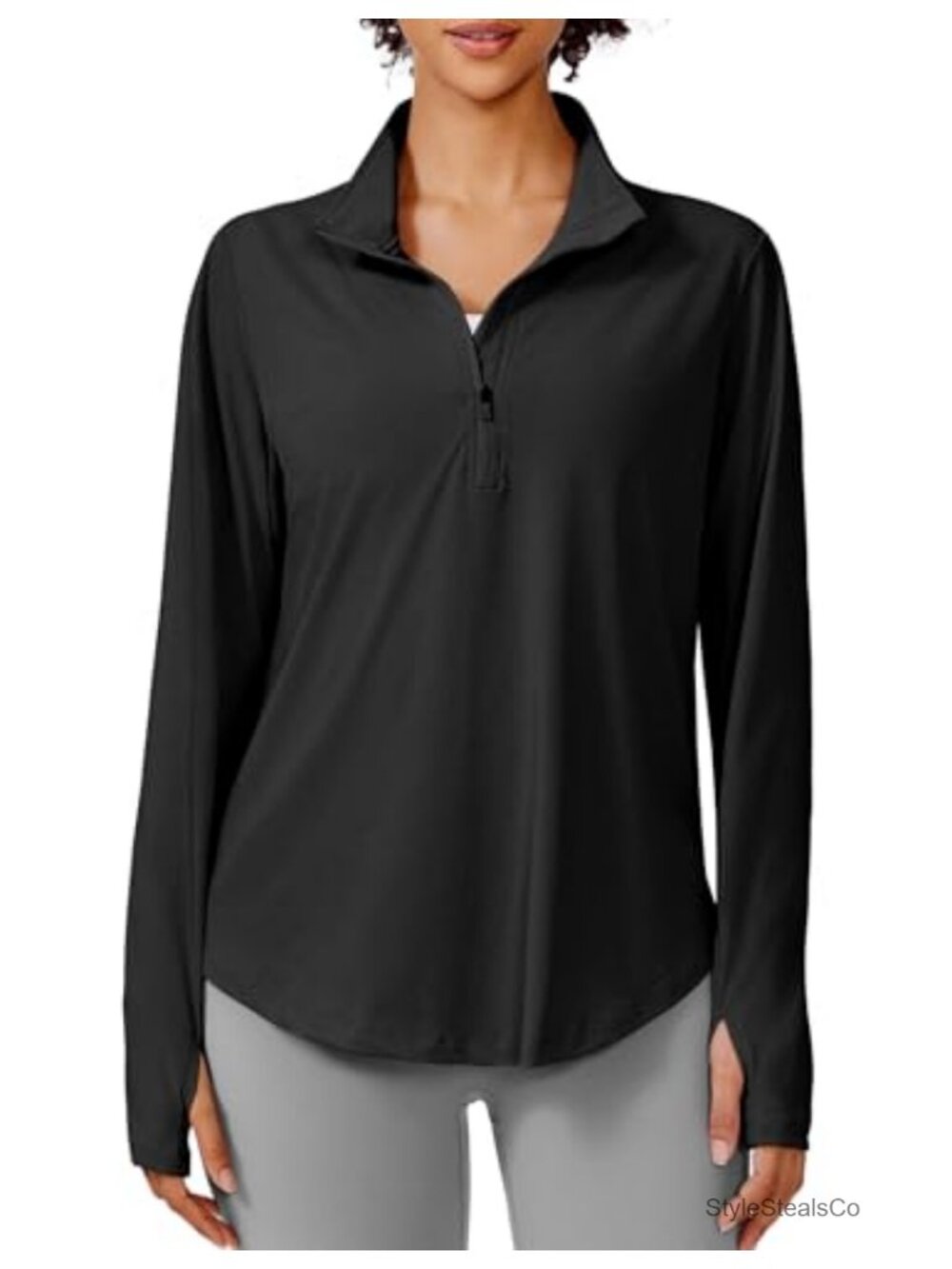 Women's UPF 50+ Long Sleeve Half Zip Sun Shirt, Moisture Wicking, Quick Dry,